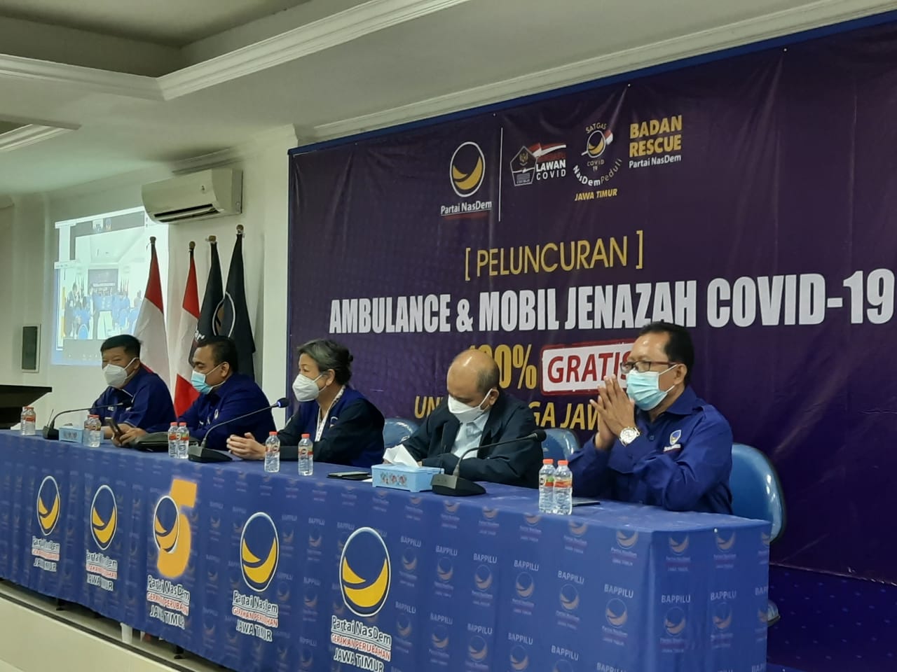 Nasdem Siapkan 5 Ambulance Gratis untuk Pasien Covid di Jatim