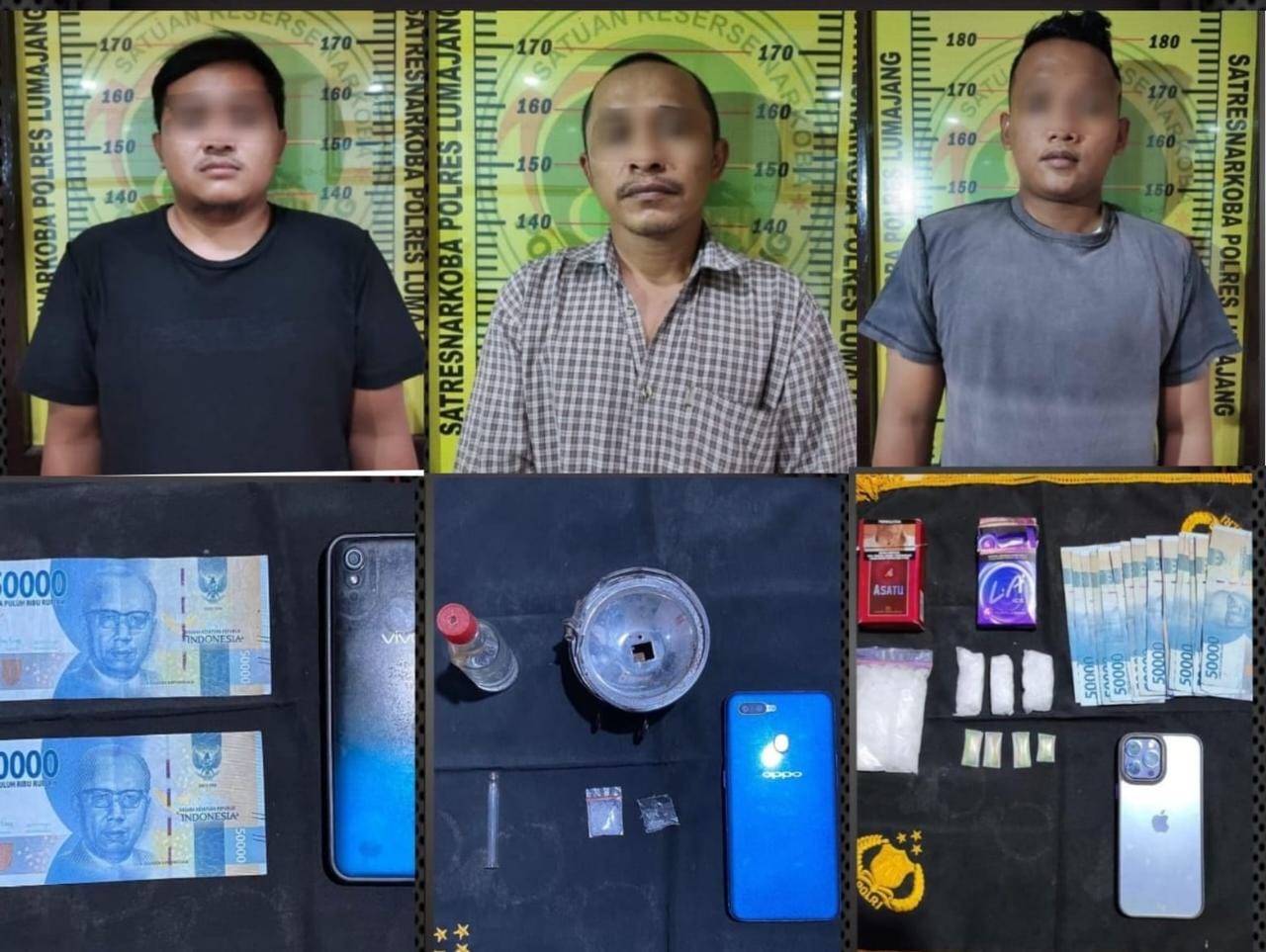 Satresnarkoba Polres Lumajang Tangkap Pengedar Sabu, 86 gram Sabu Diamankan