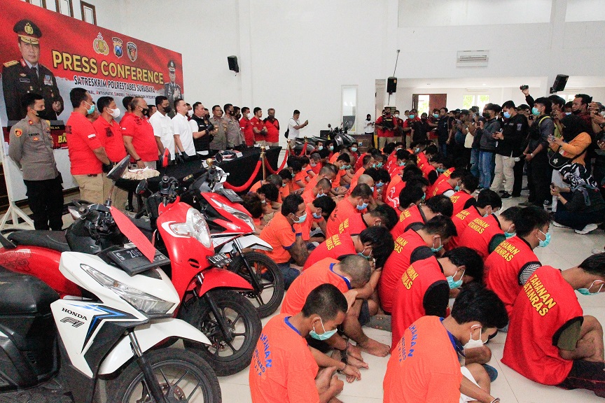Polresatabes Surabaya Berhasil Ringkus 74 Pelaku Curanmor, Mayoritas Residivis