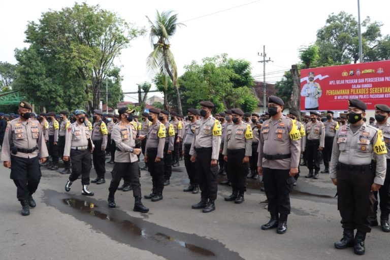 Personel Gabungan Polres Pasuruan Kota Diterjunkan Guna Keamanan Pilkades Serentak