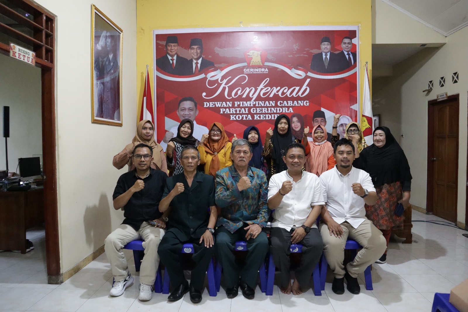 LVRI Silaturahmi ke DPC Gerindra Kota Kediri Sampaikan Dukungan Penuh Prabowo - Gibran