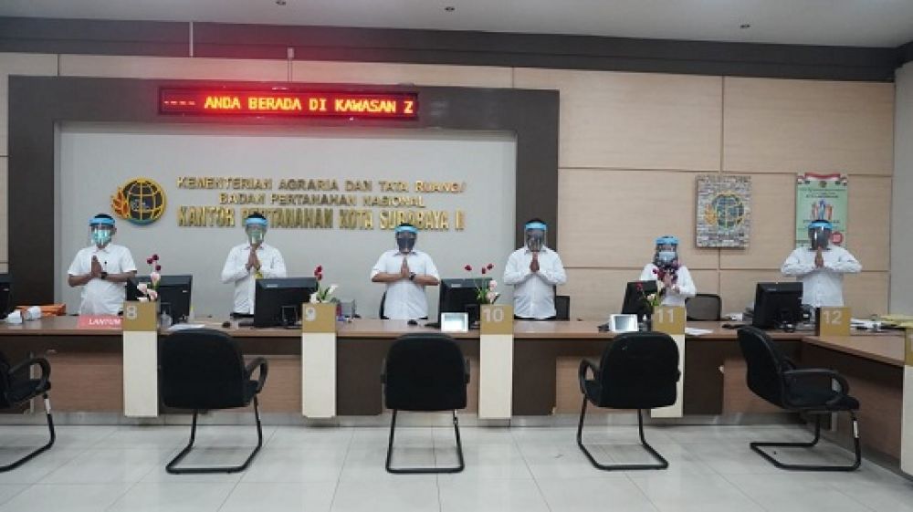 Kantor Pertanahan Kota Surabaya II Bersiap untuk Sambut New Normal