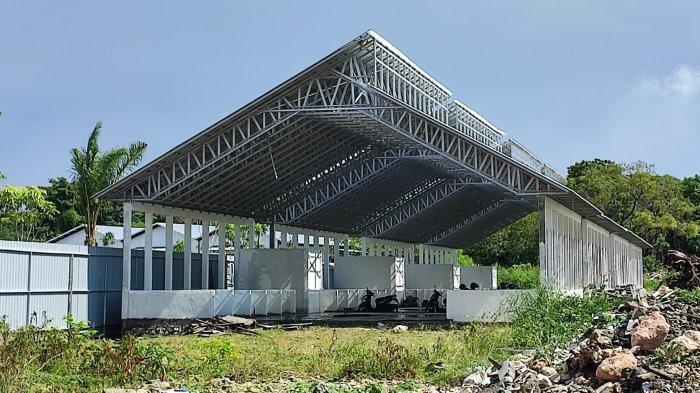 Pembangunan Gedung  Relokasi PKL Manyar Gresik Segera Rampung