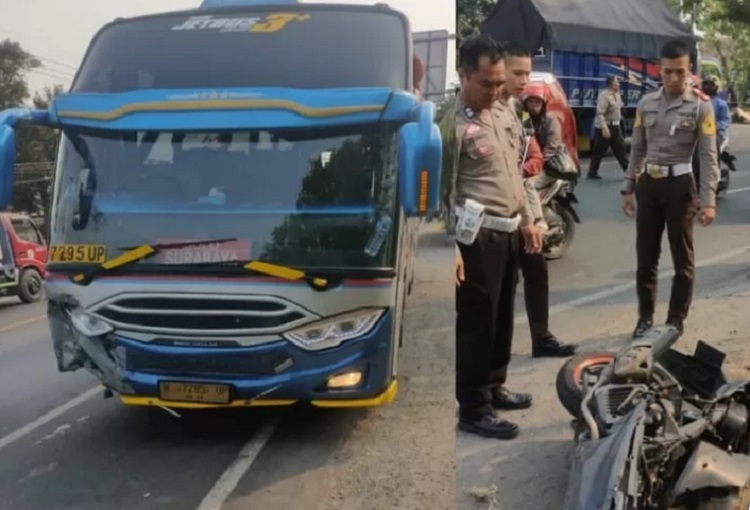 Bus Sugeng Rahayu Kembali Ugal-ugalan, Tabrak Pengendara Motor di Jombang hingga Tewas