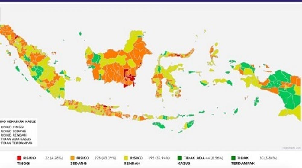 Update Lengkap Zona Corona di Indonesia Per 25 Agustus 2020
