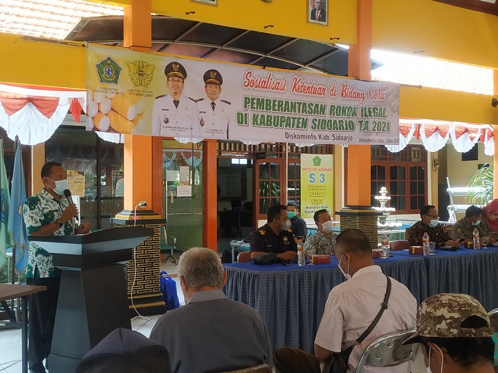 Dinas Kominfo Kabupaten Sidoarjo Gencarkan Sosialisasi Gempur Rokok Ilegal