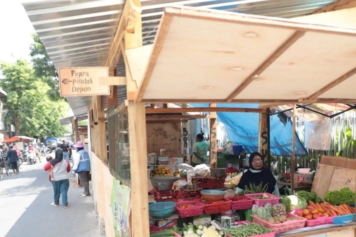 Pedagang Pasar Kawak Tempati Lokasi Relokasi yang Disiapkan Pemkot